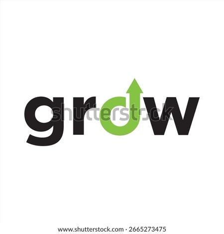 Grow logo design vector icon