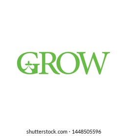 Grow Logo Letter Design Vector Stock Vector (Royalty Free) 1448505596 ...