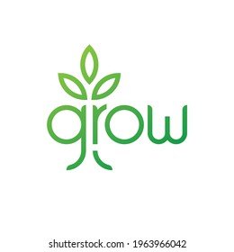 Grow logo, Usable for Business, Healthcare, Farm and Ecology Logos