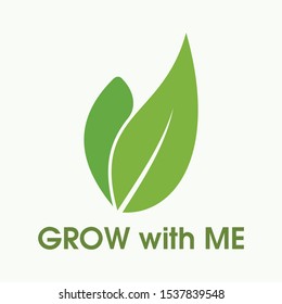 Grow With Me Plant Vector