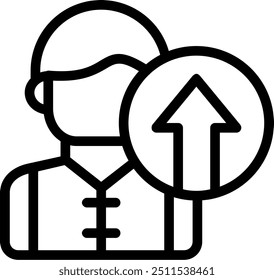 Grow Mindset Vector Line Icon Element