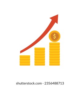 Grow monetize icon flat vector. Mobile strategy. Check earning isolated