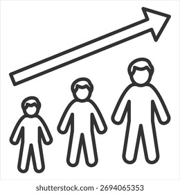 Grow Outline Icon Vector Illustration