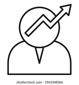 Grow personal traits icon. Outline Grow personal traits vector icon for web design isolated on white background