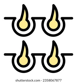 Grow plant control icon outline vector. Agriculture food. Food sensor color flat