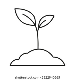 grow or plant icon design template
