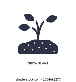 grow plant icon. Simple element illustration from nature concept. grow plant editable symbol design on white background. Can be use for web and mobile.