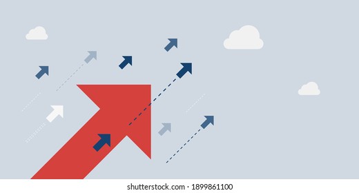 Grow to Reach the Sky - New Possibilities, Hope, Dreams - Business Achievements, Financial Growth Concept - Vector Template with Copyspace for Web and Presentations 