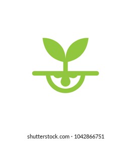 Grow seed logo design vector