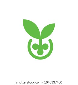 Grow seed logo design vector