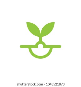 Grow seed logo design vector