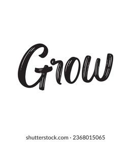 grow text on white background.