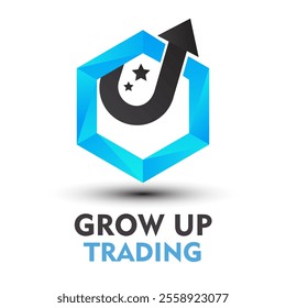 Grow up trading design logo