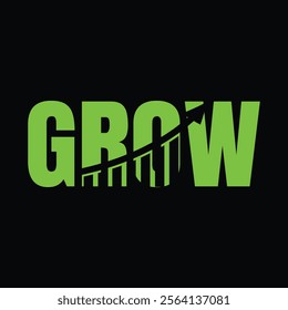 Grow Typography design vector template