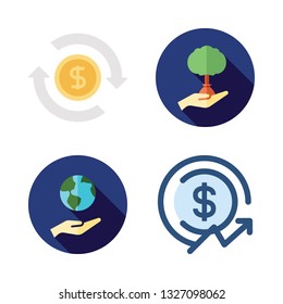 grow vector icon set