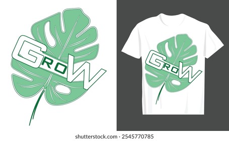 Grow vector illustration and T-shirt design. Vector illustration design for fashion graphics, t shirt prints, tees, posters, stickers.