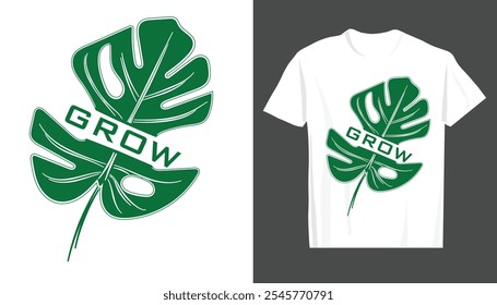 Grow vector illustration and T-shirt design. Vector illustration design for fashion graphics, t shirt prints, tees, posters, stickers.