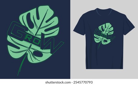 Grow vector illustration and T-shirt design. Vector illustration design for fashion graphics, t shirt prints, tees, posters, stickers.
