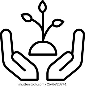 Grow Vector Line Icon Design
