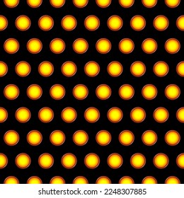 Grow yellow light spectrum circle seamless pattern, Futuristic background design for banner, web background, vector
