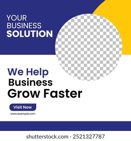 grow your brand poster flyer social media post design