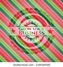 Grow your Business christmas colors emblem.