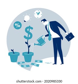 Grow your business concept. Vector illustration.