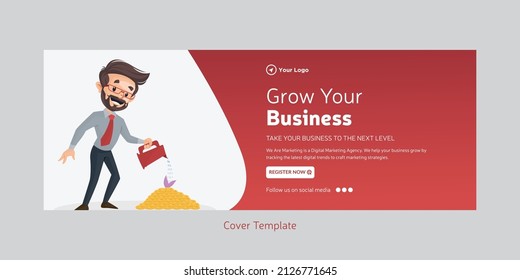 Grow your business cover page template. 