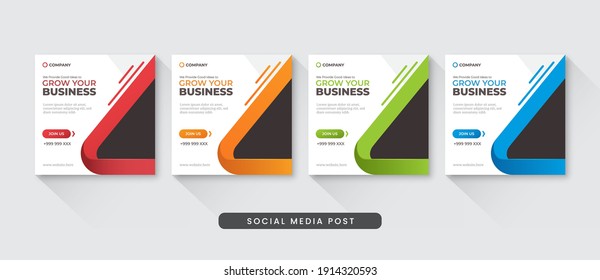 Grow your business social media post template