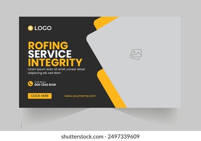 Grow your business thumbnail web banner vector template