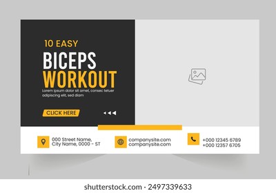 Grow your business thumbnail web banner vector template