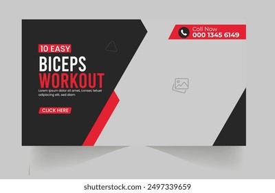 Grow your business thumbnail web banner vector template