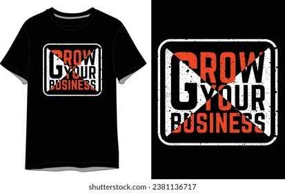 Crecer tu diseño de camisetas de vectores de negocios
