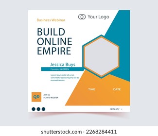 grow your business webinardesign, online meeting banner vector, build online your business banner vector design , school admission banner vector , add banner ,cover vector or any other site