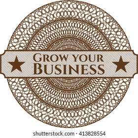 Grow your Business written inside rosette