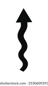 Growing arrow. Growing business black arrow on white background, growing chart. Concept of sales symbol icon with arrow moving up. Economic Arrow With Growing Trend. Eps 10.