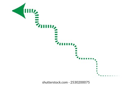 Flecha creciente. Flecha verde creciente del negocio con el gráfico de barras, Ilustración vectorial de la flecha de la ganancia. Concepto de negocio, gráfico creciente. Concepto de icono de símbolo de ventas con la flecha que se mueve hacia arriba. Flecha verde hacia arriba. 