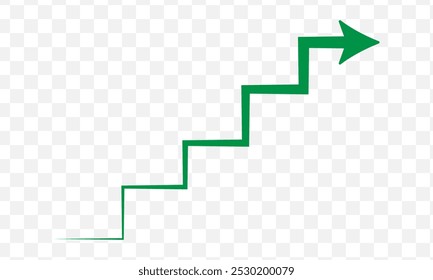 Growing Arrow. Growing business green arrow with bar chart, Profit arow Vector illustration. Business concept, growing chart. Concept of sales symbol icon with arrow moving up. Green up arrow. 