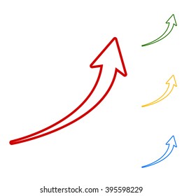 Growing arrow sign