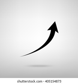 Growing arrow sign