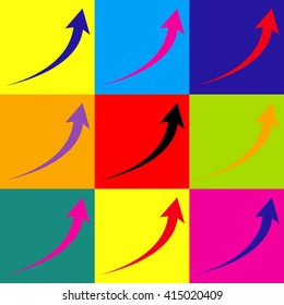 Growing arrow sign