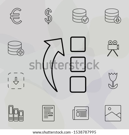 growing arrow and squares icon. Universal set of web for website design and development, app development