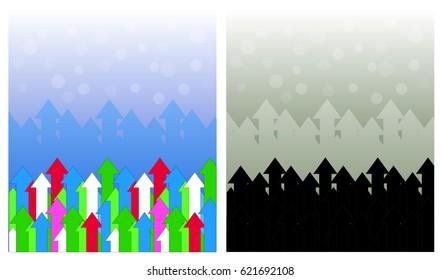 Growing Arrow Upward Background
