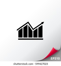 Growing bar chart icon