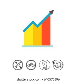 Growing bar chart icon