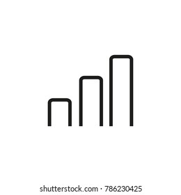 Growing bar chart icon