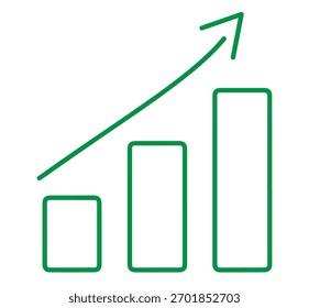 Gráfico de barras de crecimiento con visualización de datos comerciales, informe financiero y análisis estadístico para la planificación estratégica y el éxito
