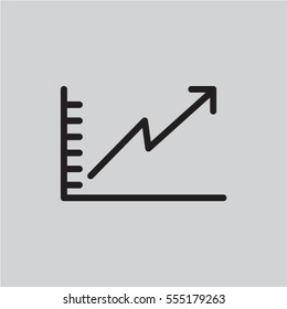 growing bar graph icon