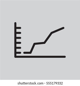 growing bar graph icon