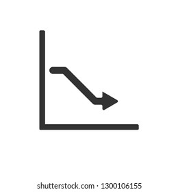 Growing bar graph icon in black on a white background. Vector illustration